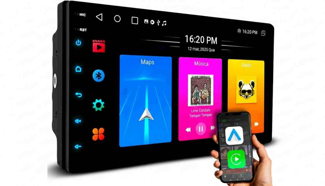 Central Multimídia Android 13 SLIM H-TECH