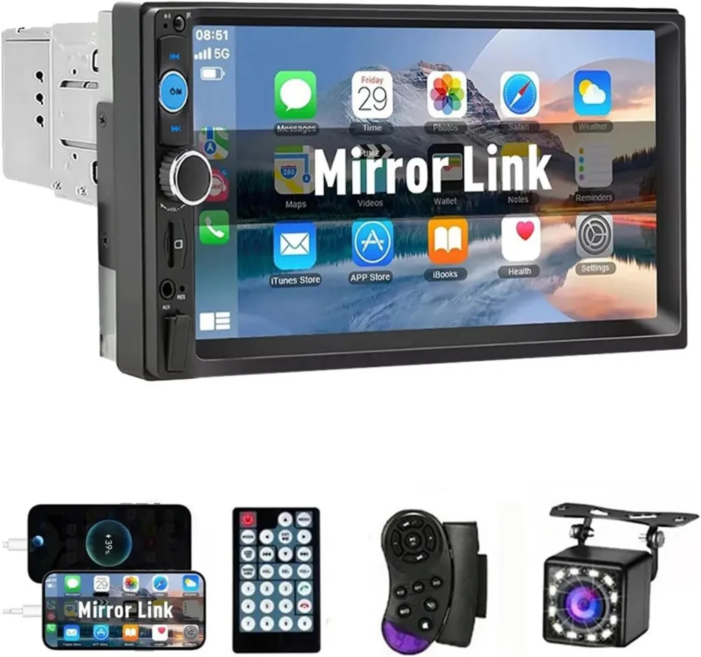 Central Multimídia Automotivo 7 Polegadas com Mirror Link FINYQBET