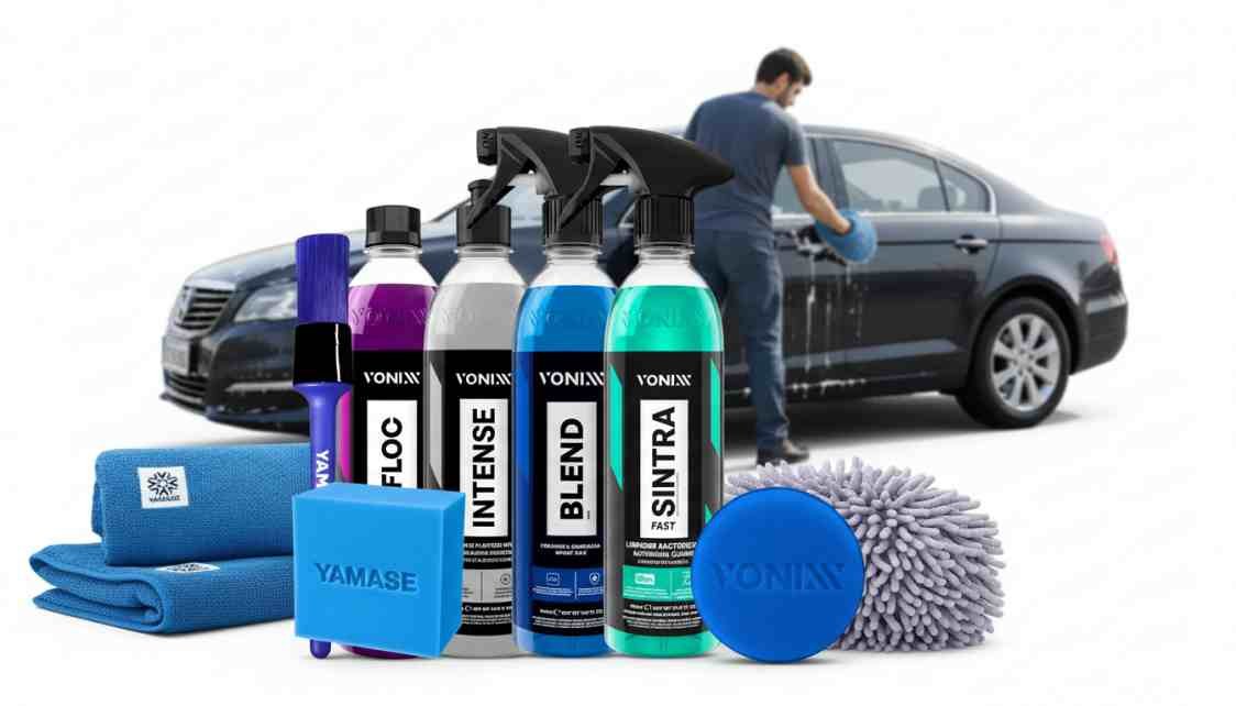 Kit de Lavagem Vonixx Blend Spray + Sintra Fast + V-Floc Shampoo + Restaurador de Plásticos