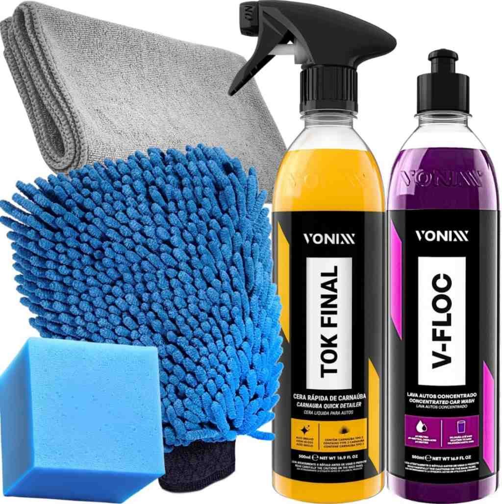 Kit V-Floc Shampoo Neutro Super Concentrado - Cera Líquida Tok Final