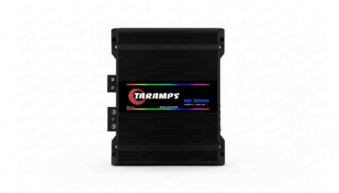 Módulo de Som Automotivo Taramps HD 3000 2 OHMS Preto RGB 3000W Rms