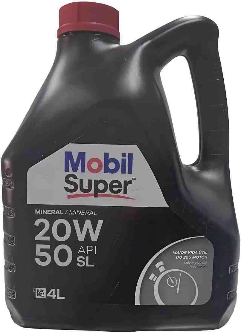 Mobil Super Óleo Mineral 20W-50 API SL/SJ 4 Litros