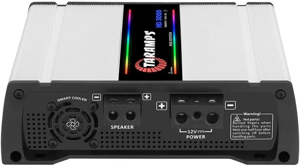 Módulo Taramps HD 3000 1 Ohm RGB 3000W Rms Amplificador Som Automotivo