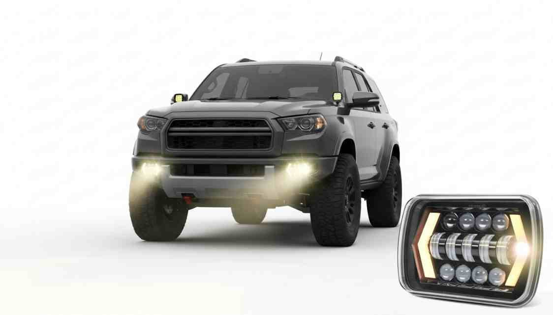 Novo Farol Milha 5x7 120W 16000 Lumens com 4 Modos