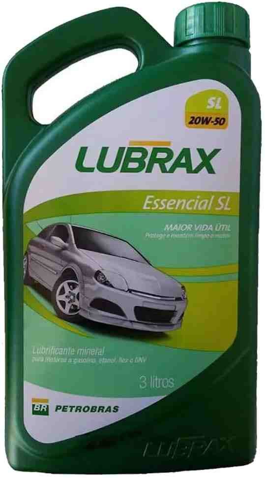 Óleo Mineral 20W50 Lubrax Essencial API SL 3 Litros