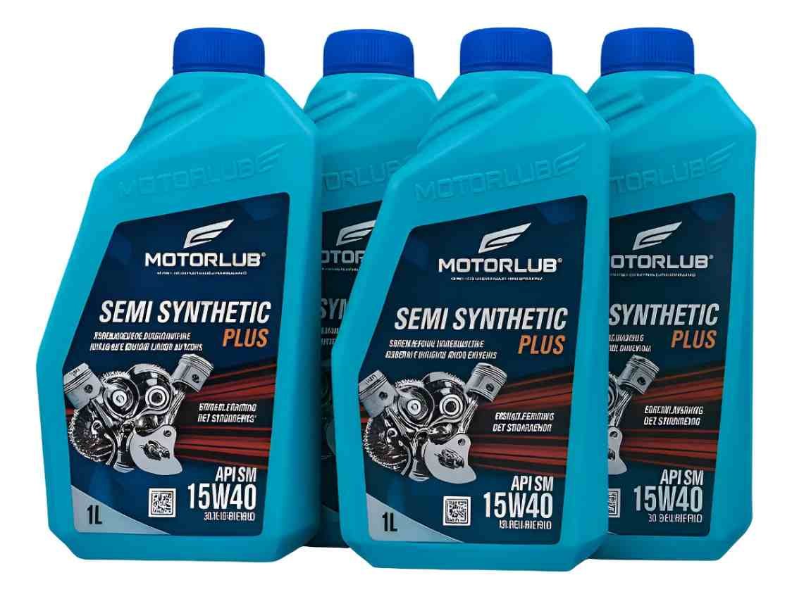 Kit 4L Óleo de Motor 15w40 API SM Semi Sintético Plus