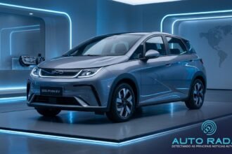 byd dolphim na cor cinza numa garagem hight tech