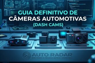 bancada com as principais dash cam lado a lado as melhores cameras automotivas